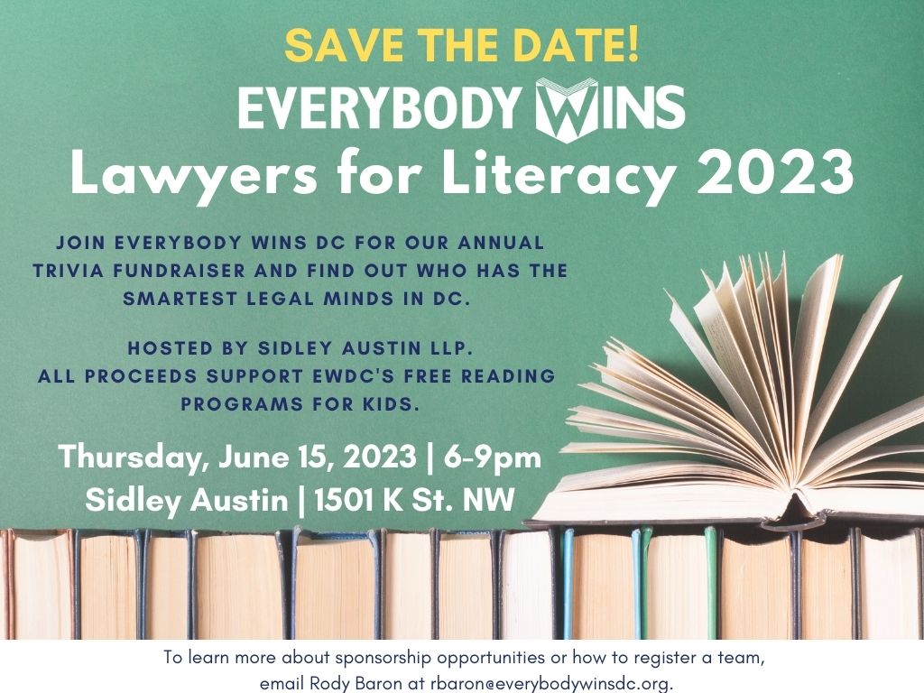 EWDC Lawyers for Literacy 2023 - Save the Date