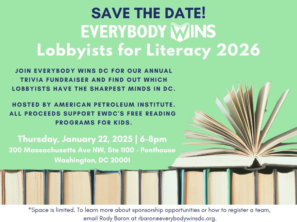 Lobbyists for Literacy 2026 Save the Date Lobbyists for Literacy 2026 Save the Date